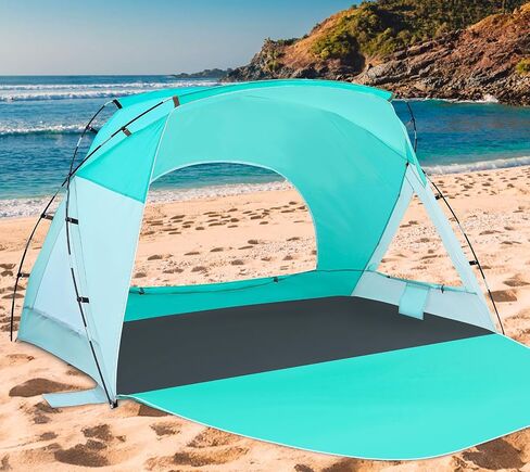 Mini Beach Tent for 1-2 People, Baby Tent with UPF 50+ UV Protection, Portable Sun Shelter with Carrying Bag, Lightweight & Easy Setup, Perfect for Baby and Family Beach Days in Saudi Arabia