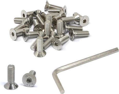 iexcell 850 Pcs M3 x 4/5/6/8/10/12/14/16/18/20/25/30 Stainless Steel 304 Hex Socket Flat Head Cap Screws Bolts Nuts Assortment Kit in Kuwait