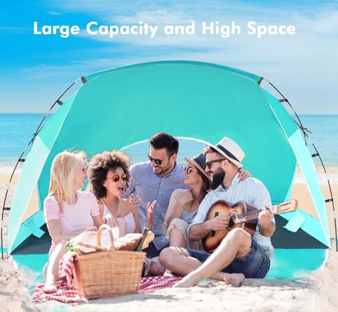Mini Beach Tent for 1-2 People, Baby Tent with UPF 50+ UV Protection, Portable Sun Shelter with Carrying Bag, Lightweight & Easy Setup, Perfect for Baby and Family Beach Days in Saudi Arabia