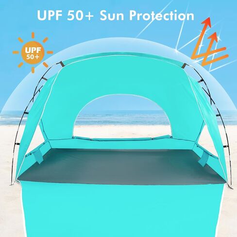Mini Beach Tent for 1-2 People, Baby Tent with UPF 50+ UV Protection, Portable Sun Shelter with Carrying Bag, Lightweight & Easy Setup, Perfect for Baby and Family Beach Days in Saudi Arabia