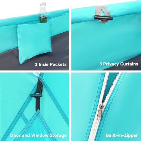 Mini Beach Tent for 1-2 People, Baby Tent with UPF 50+ UV Protection, Portable Sun Shelter with Carrying Bag, Lightweight & Easy Setup, Perfect for Baby and Family Beach Days in Saudi Arabia