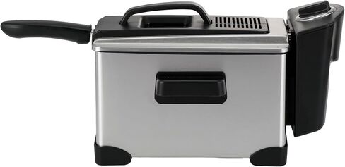4 Liter / 4.2 Quart Stainless Steel Dual-Tank Electric Deep Fryer, 1800 W, Dual Temperature Control, 2 Baskets, Odor Filter in Saudi Arabia