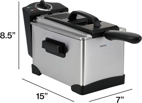 4 Liter / 4.2 Quart Stainless Steel Dual-Tank Electric Deep Fryer, 1800 W, Dual Temperature Control, 2 Baskets, Odor Filter in Saudi Arabia
