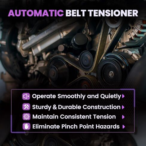 38159 A/C Belt Tensioner Pulley Assembly Compatible with 2000-2008 Chevy Silverado Suburban Tahoe GMC Sierra Yukon, 2002-2008 Cadillac Escalade, 2004-2007 Buick Rainier, Replaces# 12562065, 88996998 in Kuwait