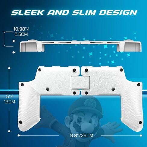 TNP Grip Case for Nintendo Switch OLED - Foldable Ergonomic Switch Grip with Slim, Lightweight, Comfortable Handle & 4 Game Card Slots Compatible with N-Switch OLED Model(2021) ONLY, Black in Saudi Arabia