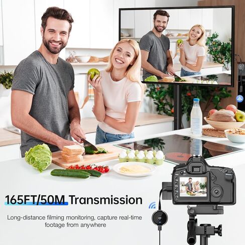 Aimibo USB C Wireless Transmitter and HDMI Receiver ، 2.4/5g HDMI Wireless Extender 165ft/50m ، فيديو/صوت لـ MacBook ، Surface ، I-pad ، i-phone 15 ، مربع التلفزيون ، الكاميرا ، جهاز العرض ، HDTV in Kuwait