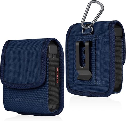 Holster Case with Belt Clip and Magnetic Closure Compatible with Samsung Galaxy Z flip 4/5/6, Nylon Cell Phone Pouch, Black in Kuwait