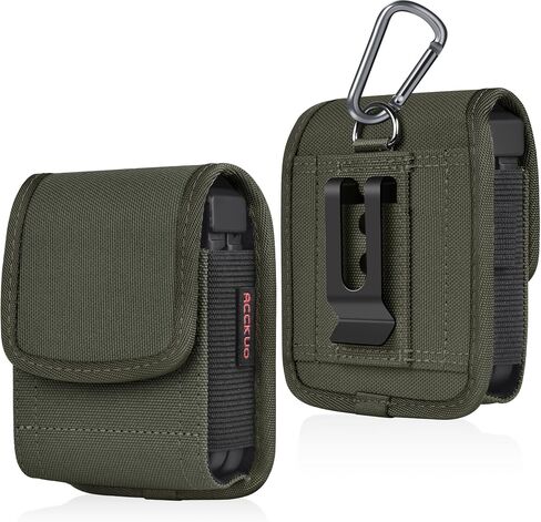 Holster Case with Belt Clip and Magnetic Closure Compatible with Samsung Galaxy Z flip 4/5/6, Nylon Cell Phone Pouch, Black in Kuwait