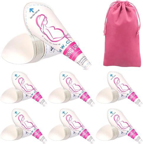 JIURUN 30PCS/50PCS Disposable Female Urination Device, Portable Pee Funnel Standing Pee Disposable for Women, Waterproof Paper Female Urinal Funnel for Travel, Camping, Hiking, Outdoor Activities in Kuwait