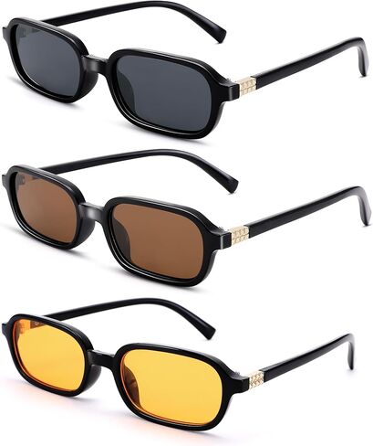 Pro Acme Rectangle Sunglasses for Women Men Trendy Small Rectangular Vintage Sun Glasses in Kuwait