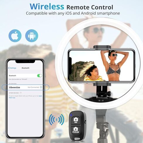 UBeesize Metal Phone Tripod Mount Cold Shoes with Arca QR Base, 3 Control Knob 360° Cell Phone Tripod Adapter for iPhone, Samsung, Desktop Tripod Smartphone Holder for Video Streaming Vlogging Rig in Kuwait