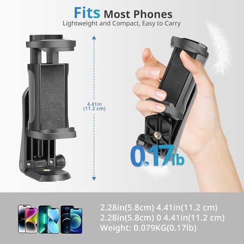UBeesize Metal Phone Tripod Mount Cold Shoes with Arca QR Base, 3 Control Knob 360° Cell Phone Tripod Adapter for iPhone, Samsung, Desktop Tripod Smartphone Holder for Video Streaming Vlogging Rig in Kuwait