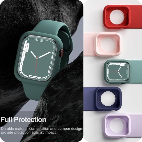 XYF [12 Pack Compatible for Sport Apple Watch Case 46mm Series 10, Silicone Soft Bumper Face Cover for iWatch Series 10 9 8 7 6 SE 5 4 3 2 1 Ultra [NO Screen Protector] (12pack, 46) in Kuwait