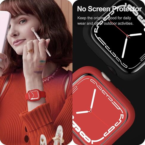 XYF [12 Pack Compatible for Sport Apple Watch Case 46mm Series 10, Silicone Soft Bumper Face Cover for iWatch Series 10 9 8 7 6 SE 5 4 3 2 1 Ultra [NO Screen Protector] (12pack, 46) in Kuwait