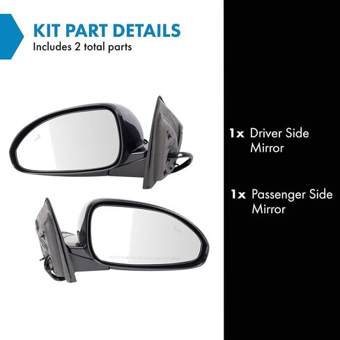 TRQ Driver & Passenger Side Mirror Set Manual with Textured Housing Compatible with 1992-1996 Ford Bronco 1992-1997 F-150 F-250 1997 F-250 HD F-350 FO1320152 FO1321152 in Saudi Arabia