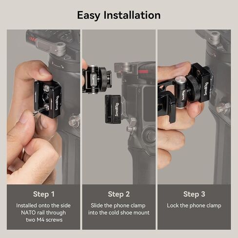 SMALLRIG Metal Phone Tripod Mount, Cell Phone Mount with Quick Release Adapter for Arca-Swiss, Multifunctional Phone Holder for Arca-Type Tripod, for DJI RS 3 mini Stabilizer, for iPhone - 4611 in Saudi Arabia