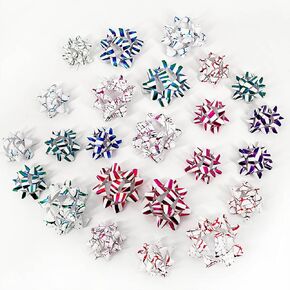 WOPARTY Rainbow Gifts Bow Assortment (25Pcs multicolour) colorful Wrap Bows for wrapping,Multicolor present bows for Christmas, Birthday, Weddings, Baby Showers,Party
