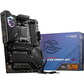 MSI MPG X870E Carbon WiFi Gaming Motherboard (AMD Ryzen 9000/8000/7000 Series Processors, AM5, DDR5, PCIe 5.0, M.2 Gen5, SATA 6Gb/s, USB 40Gbps, HDMI, Wi-Fi 7, Bluetooth 5.4, 5Gbps LAN, ATX)