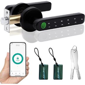 Smart Fingerprint Door Lock, Keyless Entry Door Lock with APP - Cards - Backup Key - Fingerprints - Codes, Biometric Door Lock for Bedroom Hotel Office Apartment and More