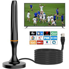 Digital TV Antenna for Smart Tv Indoor, Digital HDTV Antenna Indoor, 360° Reception Indoor TV Antenna for Tv Without Cable, HD Antenna for TV Indoor 4k, Tv Antenna for Local Channels —All TV