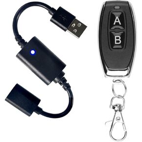 DC 5V USB Wireless Remote Control Switch Driver Power ON Off for LED Light, Strip Reading Lamp, Light Fan & More（1 Transmitter and 1 Receiver）