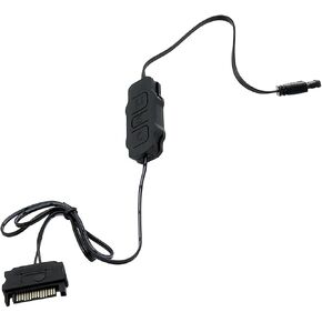 1Pcs ARGB PC Fans Controller Kit, 5V 3Pin Mini ARGB Splitter, SATA Power RGB PC Fan Controller, Computer RGB Fans Hub Controller,with Multiple Lighting Modes,Black