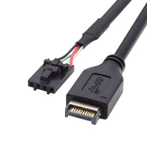 cablecc Front Panel USB 3.1 Header Male Type-E to Motherboard 9pin 10pin Header USB 2.0 Type-A Male 1 to 2 Female HUB Adapter Port Multiplier