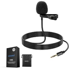 NEEWER USB A Lapel Microphone, Plug & Play Mini Omnidirectional Clip On Lavalier Mic 2m Cable for USB 2.0 Mac Windows PC Laptop Computer YouTube Skype Podcast Gaming Vlog Video Conferencing, LM1