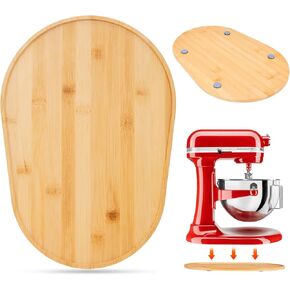 Mixer Sliding Slider Compatible with KitchenAid Bowl Lift Mixer - Bamboo Kitchen Countertop Storage Mover Sliding Caddy Moving Tray for Kitchen Aid 5-8 Qt Stand Mixer, Professional 600 Stand Mixer