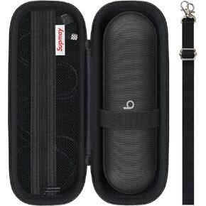 Hard Carrying Case for Beats Pill x Kim Kardashian - Wireless Bluetooth Speaker, Wireless Portable Speaker Protection Case with Mesh Pocket for Charging Cables, Grey