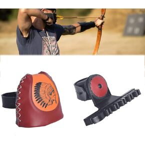 FUNTRESS 4/6 Arrows Quiver Quick Release Leather Archery Slide-On Quiver Holder Quiver Detach Lock Bow Quiver Quick Release Arrow Quiver