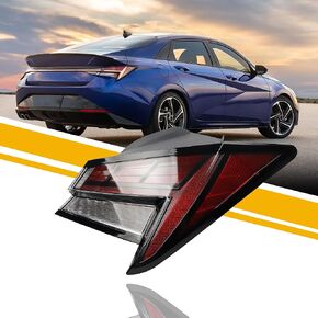 Dasbecan Tail Light Assembly LED Compatible With 2021-2024 Hyundai Elantra N/N Line Taillight Rear Lamp Left Driver Side 92401-AB100