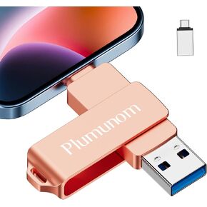 128GB Photo Stick for iPhone USB Flash Drive,Flash Drive for iPhone Compatible with i0S/Android/PC. Flash Drive for iPhone Memory Stick for Save More Photos and Videos,No App Required.