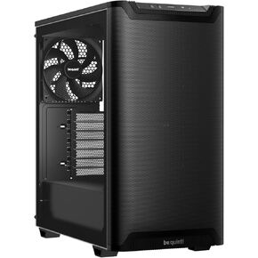 be quiet! Pure Base 501 Airflow Black ATX Case | 2 Preinstalled Pure Wings 3 140mm PWM Fans | Optimized Air Pressure | Compact PC Case | Vertical GPU Installation | USB 3.2 Gen. 2 Type C | BG074 in Saudi Arabia