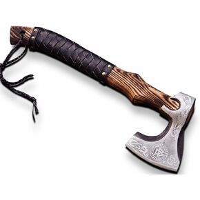 PAL 2000 KNIVES Handmade Stainless Steel Axe - Gorgeous Ax - Solid Wood Handle -