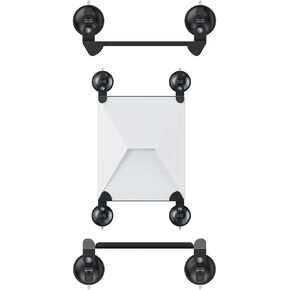 Starlink Mini Car Mount and Car Mounting Kit, Starlink Mini Mount with Strong Suction Cups and Dual Slots for Secure Sunroof/Front/Rear Window Installation, Suitable for Travel Internet