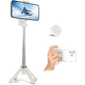 JC-25 Mini Selfie Stick Tripod, Floor-Standing Quadripod for Taking Photos, with Detachable Embedded Remote Control, 3-in-1 Travel Portable Pocket Tripod (Black) in Saudi Arabia