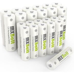Rechargeable AA Batteries NIMH 8 Bay Battery Charger for AA and AAA, 1.2V 3300mAh High Capacity, 16 Pack for Cordless Phones, Household, Home Security, Business Devices, Electronics