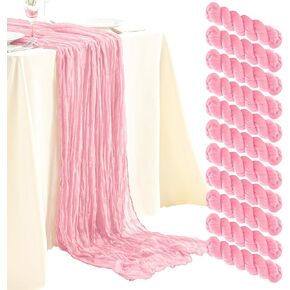Beige Cheesecloth Table Runners 10ft Wide Gauze Table Runners Boho Table Runners for Bridal Shower Wedding Birthday Party Table Decorations