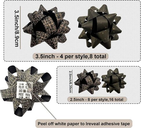 WOPARTY Rainbow Gifts Bow Assortment (25Pcs multicolour) colorful Wrap Bows for wrapping,Multicolor present bows for Christmas, Birthday, Weddings, Baby Showers,Party in Saudi Arabia