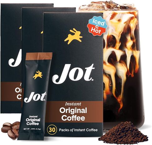 Jot Coffee Concentrate (Original) High Caffeine Cold Brew Coffee Concentrate Liquid for Iced Coffees, Instant Espresso, Hot or Cold Instant Coffees - Makes 14 Cups, 150mg Caffeine/Tbsp, Sugar Free in Kuwait