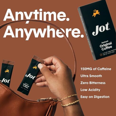 Jot Coffee Concentrate (Original) High Caffeine Cold Brew Coffee Concentrate Liquid for Iced Coffees, Instant Espresso, Hot or Cold Instant Coffees - Makes 14 Cups, 150mg Caffeine/Tbsp, Sugar Free in Kuwait