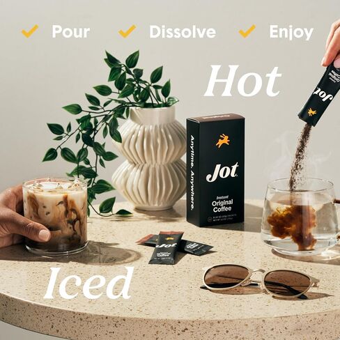 Jot Coffee Concentrate (Original) High Caffeine Cold Brew Coffee Concentrate Liquid for Iced Coffees, Instant Espresso, Hot or Cold Instant Coffees - Makes 14 Cups, 150mg Caffeine/Tbsp, Sugar Free in Kuwait