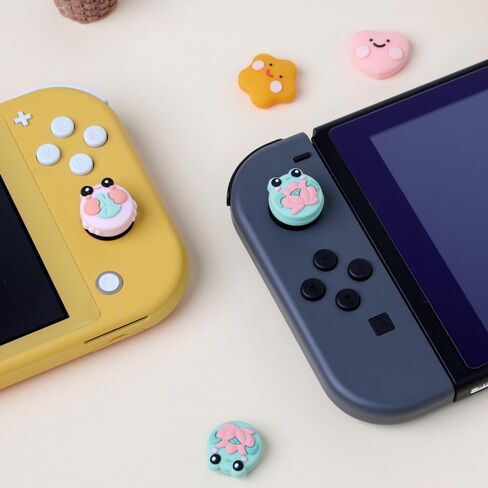 PERFECTSIGHT Switch Thumb Grips, Cute Joystick Caps for Nintendo Switch, 4 PCS Thumbstick Cover for Switch Lite, Switch OLED, Analog Stick Button Cover for NS Joycon Controller (Black Z Eyes) in Kuwait