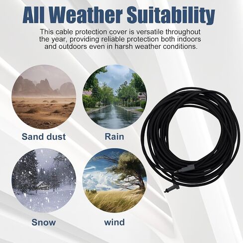 49FT-3/10 inch Starlink & Mini Cable Protector, Split Sleeve Wire Loom Tubing with Stringing Tool - Abrasion-Resistant Sleeving for Wear Protection, Extend Cable Life - White in Kuwait