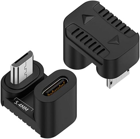 4Packs Micro USB 2.0 Connector Micro USB Male to USB C Female 90/180 Degree Angled Connector Adapter for Charging or Data Transfer,(5V2A) 10W 480Mbps in Kuwait