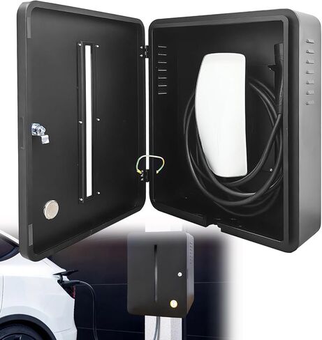 Charger Station Box Compatible with Tesla Gen 3 - Durable Outdoor Charging Mount Station - Weatherproof and Theftproof Home Accessory (101-W) in Saudi Arabia