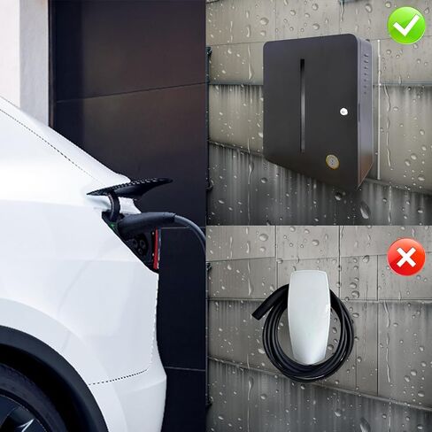 Charger Station Box Compatible with Tesla Gen 3 - Durable Outdoor Charging Mount Station - Weatherproof and Theftproof Home Accessory (101-W) in Saudi Arabia