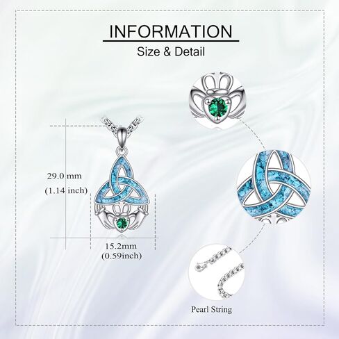 Italian Horn Necklace Sterling Silver Italian Horn Turquoise Pendant Necklace Italian Horn Jewelry Gifts for Women Men in Kuwait