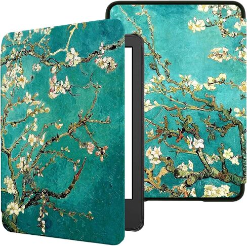 Plobors Case for Kindle 6" Display E-Reader (11th Generation, 2024 Release), Soft PU Leather Cover with Auto Wake/Sleep, Not Compatible with LG 6 inch Cellphone (Black) in Kuwait